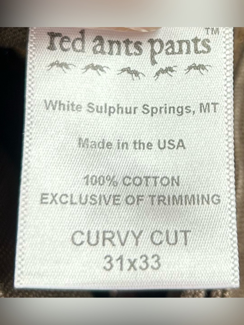 Red Ants Pants Women's Size 31x33 Double Knee Curvy Cut Canvas Workwear Pants - Picture 6 of 7